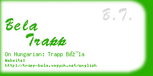 bela trapp business card